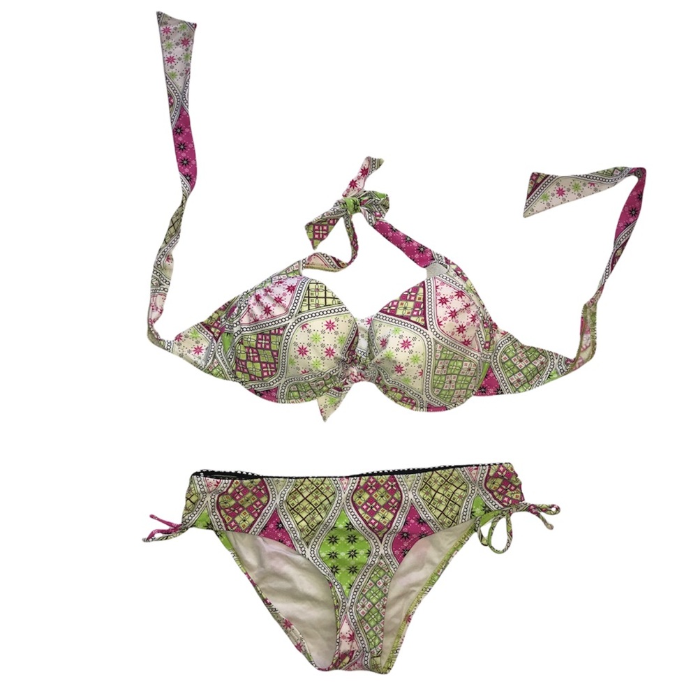 Hot Pink and Lime Bikini size medium